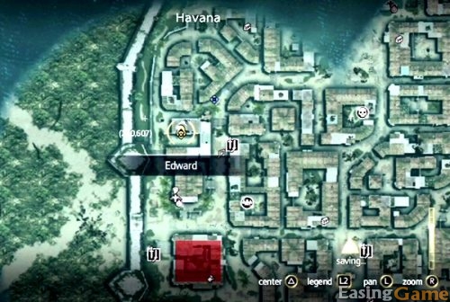Assassins Creed IV Black Flag on map of Havana Edward 3